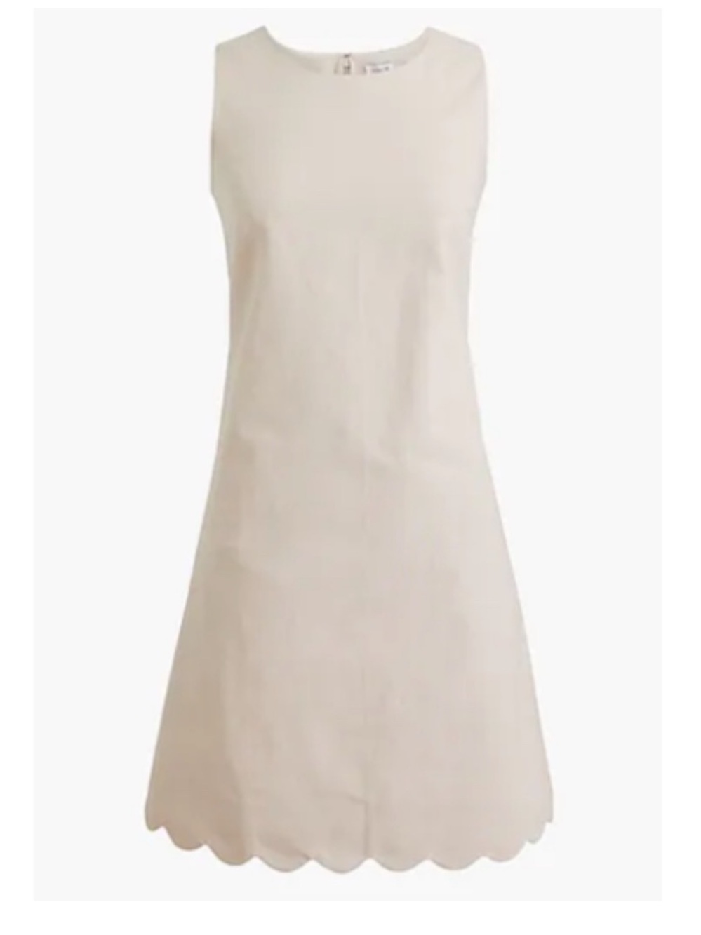 J. Crew linen blend scalloped hem shift dress